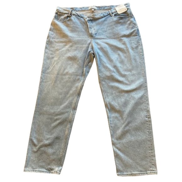 NWT Abercrombie & Fitch The Dad High Rise Curve Love Button Fly Jeans Sz 35 20L - Picture 1 of 10